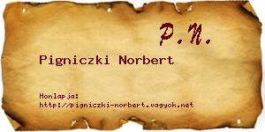 Pigniczki Norbert névjegykártya